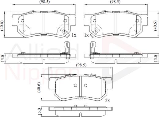 Comline ADB3935 - Тормозные колодки, дисковые, комплект unicars.by