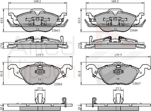 Comline ADB3584 - Тормозные колодки, дисковые, комплект unicars.by