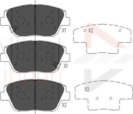 Comline ADB36080 - Тормозные колодки, дисковые, комплект unicars.by