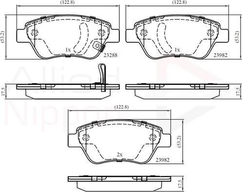 Comline ADB31594 - Тормозные колодки, дисковые, комплект unicars.by