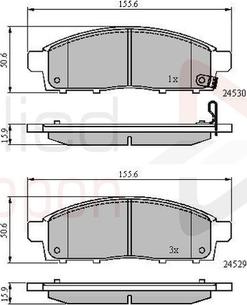 Comline ADB31584 - Тормозные колодки, дисковые, комплект unicars.by