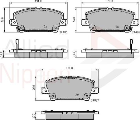 Comline ADB31586 - Тормозные колодки, дисковые, комплект unicars.by