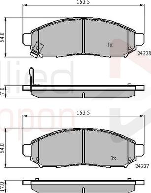 Comline ADB31520 - Тормозные колодки, дисковые, комплект unicars.by