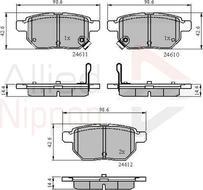 Comline ADB31579 - Тормозные колодки, дисковые, комплект unicars.by