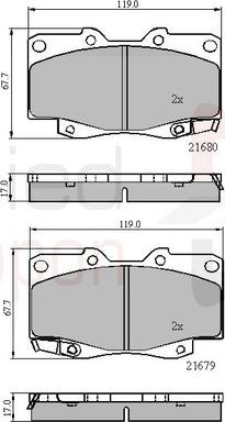 Comline ADB31574 - Тормозные колодки, дисковые, комплект unicars.by