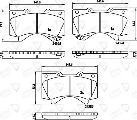 Comline ADB31661 - Тормозные колодки, дисковые, комплект unicars.by