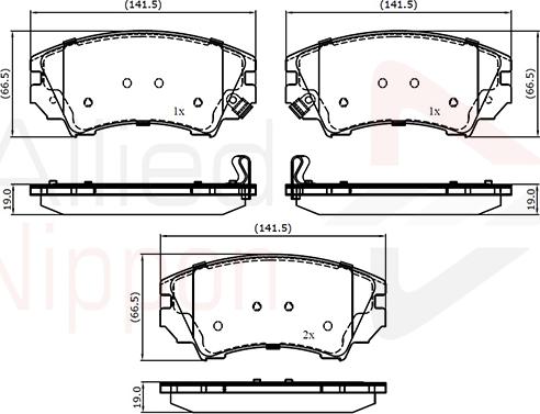 Comline ADB31680 - Тормозные колодки, дисковые, комплект unicars.by