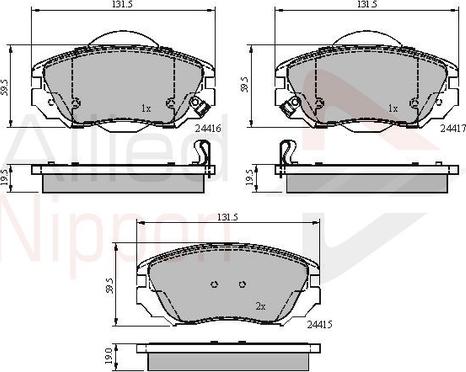 Comline ADB31679 - Тормозные колодки, дисковые, комплект unicars.by