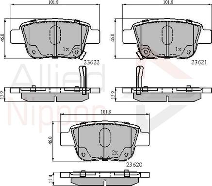 Comline ADB31141 - Тормозные колодки, дисковые, комплект unicars.by