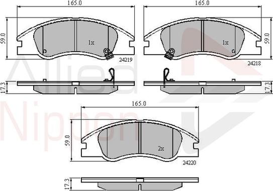 Comline ADB31321 - Тормозные колодки, дисковые, комплект unicars.by