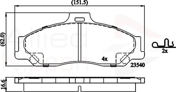 Comline ADB31245 - Тормозные колодки, дисковые, комплект unicars.by