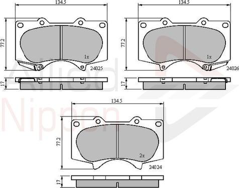 Comline ADB31201 - Тормозные колодки, дисковые, комплект unicars.by