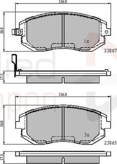 Comline ADB31208 - Тормозные колодки, дисковые, комплект unicars.by