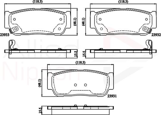 Comline ADB31218 - Тормозные колодки, дисковые, комплект unicars.by