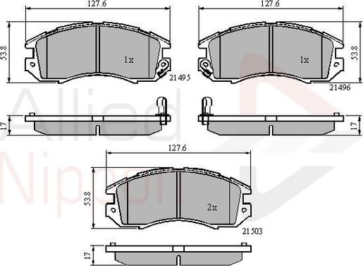 Comline ADB3127 - Тормозные колодки, дисковые, комплект unicars.by