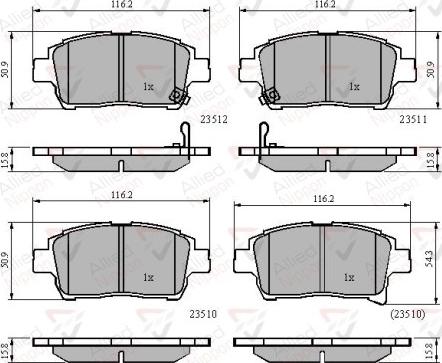 Comline ADB31790 - Тормозные колодки, дисковые, комплект unicars.by