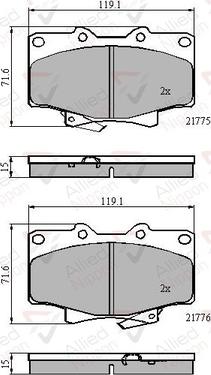 Comline ADB3170 - Тормозные колодки, дисковые, комплект unicars.by