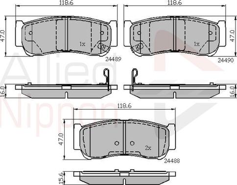 Comline ADB31714 - Тормозные колодки, дисковые, комплект unicars.by