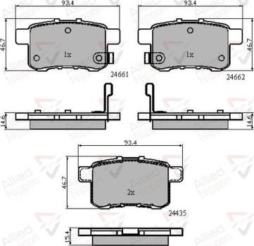 Comline ADB31711 - Тормозные колодки, дисковые, комплект unicars.by