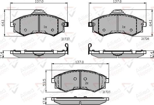 Comline ADB31781 - Тормозные колодки, дисковые, комплект unicars.by