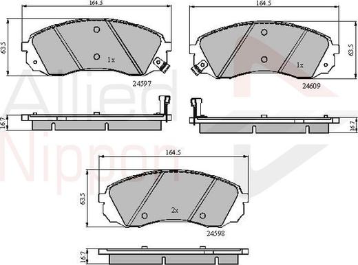 Comline ADB31782 - Тормозные колодки, дисковые, комплект unicars.by