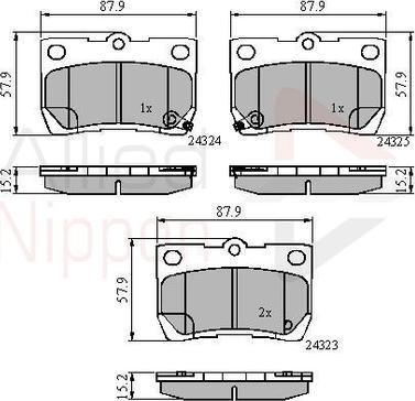 Comline ADB31729 - Тормозные колодки, дисковые, комплект unicars.by