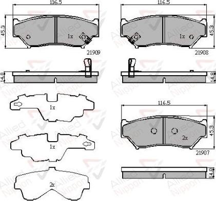 Comline ADB31777 - Тормозные колодки, дисковые, комплект unicars.by