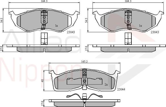 Comline ADB3850 - Тормозные колодки, дисковые, комплект unicars.by