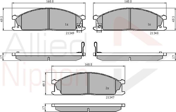 Comline ADB3863 - Тормозные колодки, дисковые, комплект unicars.by