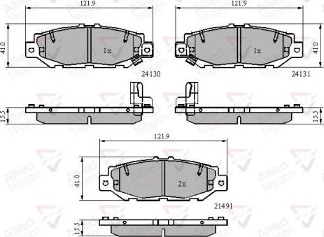 Comline ADB3835 - Тормозные колодки, дисковые, комплект unicars.by