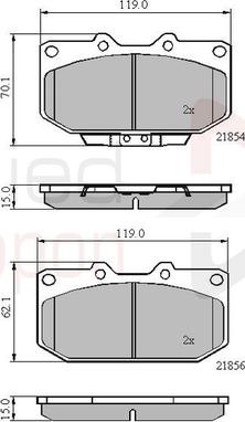 Comline ADB3829 - Тормозные колодки, дисковые, комплект unicars.by