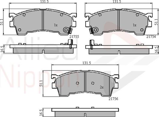 Comline ADB3823 - Тормозные колодки, дисковые, комплект unicars.by