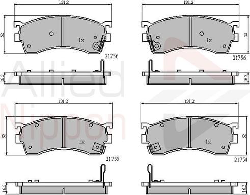 Comline ADB3326 - Тормозные колодки, дисковые, комплект unicars.by