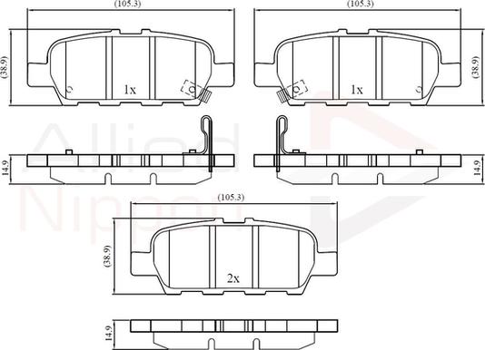 Comline ADB32445 - Тормозные колодки, дисковые, комплект unicars.by