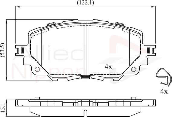 Comline ADB32447 - Тормозные колодки, дисковые, комплект unicars.by