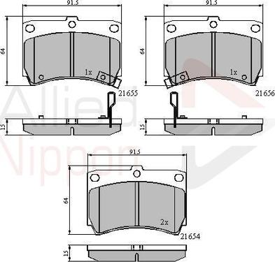 Comline ADB3245 - Тормозные колодки, дисковые, комплект unicars.by