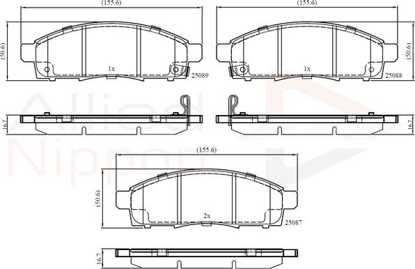 Comline ADB32427 - Тормозные колодки, дисковые, комплект unicars.by