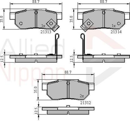 Comline ADB3242 - Тормозные колодки, дисковые, комплект unicars.by