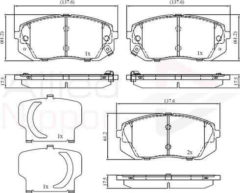 Comline ADB32529 - Тормозные колодки, дисковые, комплект unicars.by