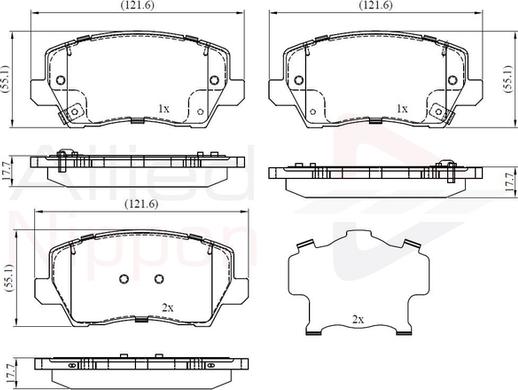 Comline ADB32526 - Тормозные колодки, дисковые, комплект unicars.by