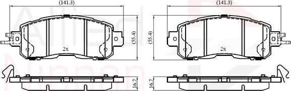 Comline ADB32573 - Тормозные колодки, дисковые, комплект unicars.by