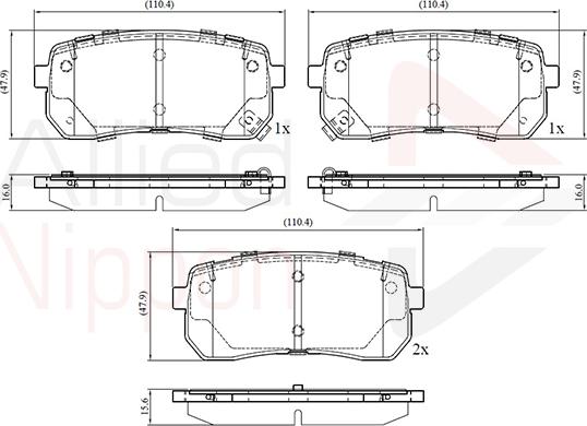 Comline ADB32693 - Тормозные колодки, дисковые, комплект unicars.by