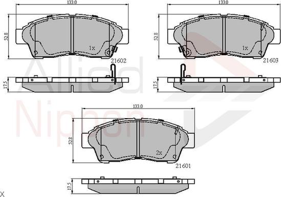 Comline ADB3260 - Тормозные колодки, дисковые, комплект unicars.by