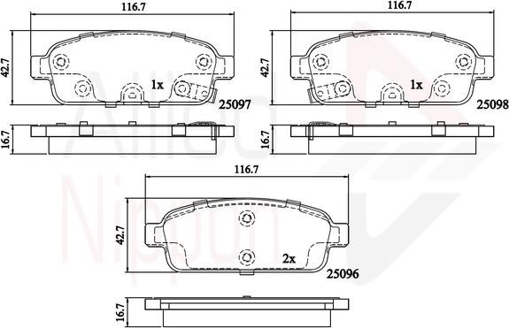 Comline ADB32024 - Тормозные колодки, дисковые, комплект unicars.by