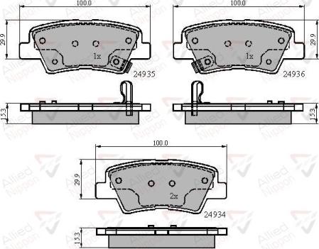 Comline ADB32023 - Тормозные колодки, дисковые, комплект unicars.by