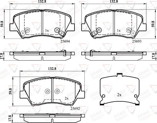 Comline ADB32152 - Тормозные колодки, дисковые, комплект unicars.by