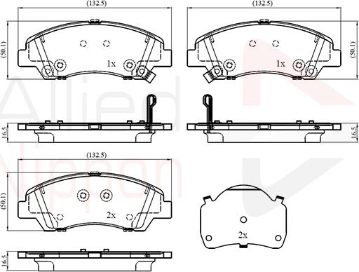 Comline ADB32866 - Тормозные колодки, дисковые, комплект unicars.by