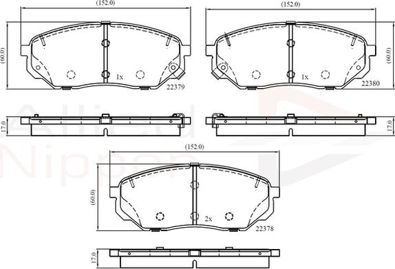 Comline ADB32353 - Тормозные колодки, дисковые, комплект unicars.by