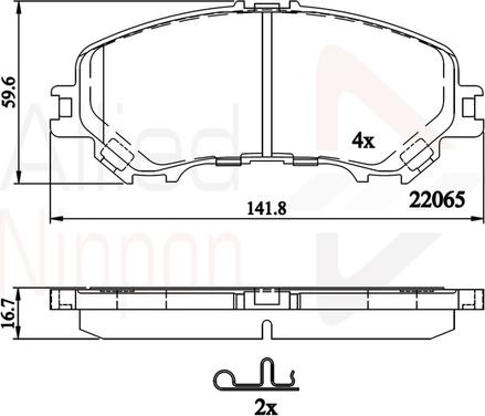 Comline ADB32304 - Тормозные колодки, дисковые, комплект unicars.by