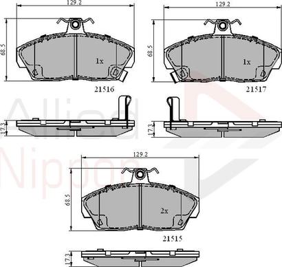 Comline ADB3232 - Тормозные колодки, дисковые, комплект unicars.by